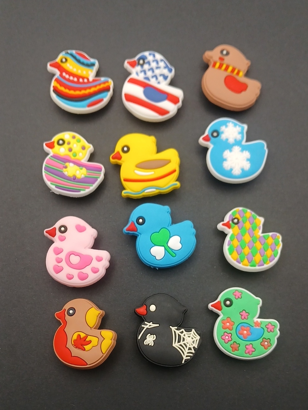 RUBBER DUCKS - 12pc Shoe Charms croc decoration cute duck